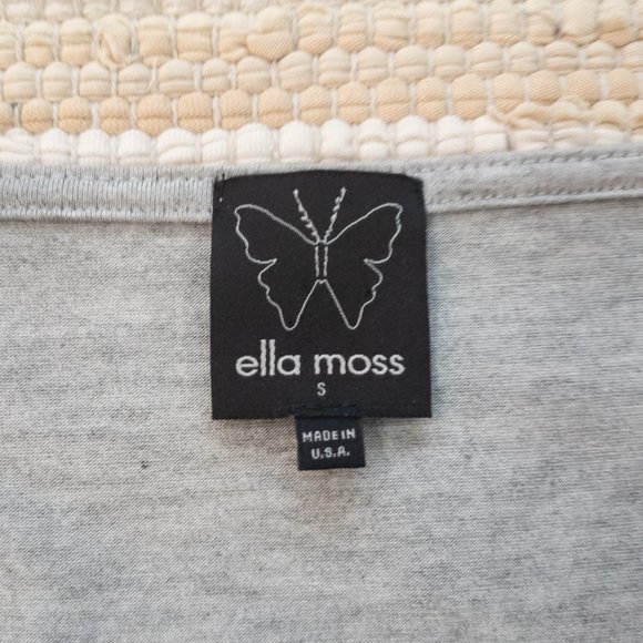 Anthropologie Ella Moss Silver Grey Sequin Knit Top Size S EUC - Picture 4 of 13